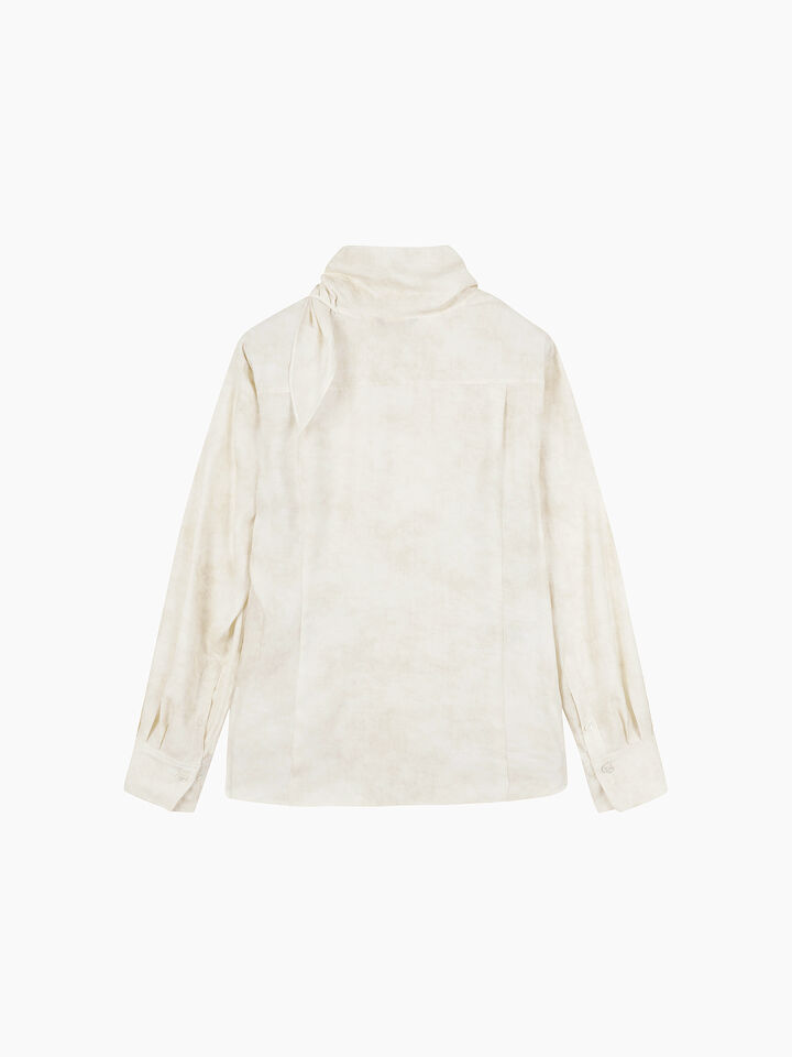 Cream shirt with scarf - sisley k shirts - Creamy White | Sisley K image number 3